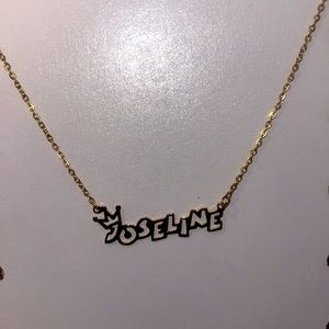 “Joseline” name necklace 18k gold plated
